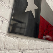 State Aged Patina Steel Flag